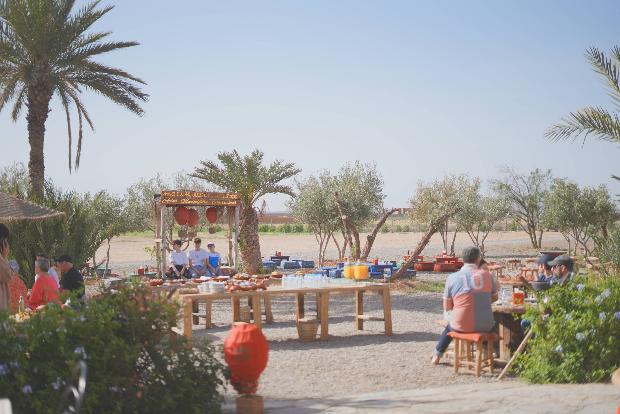 Traditional Berber breakfast setting